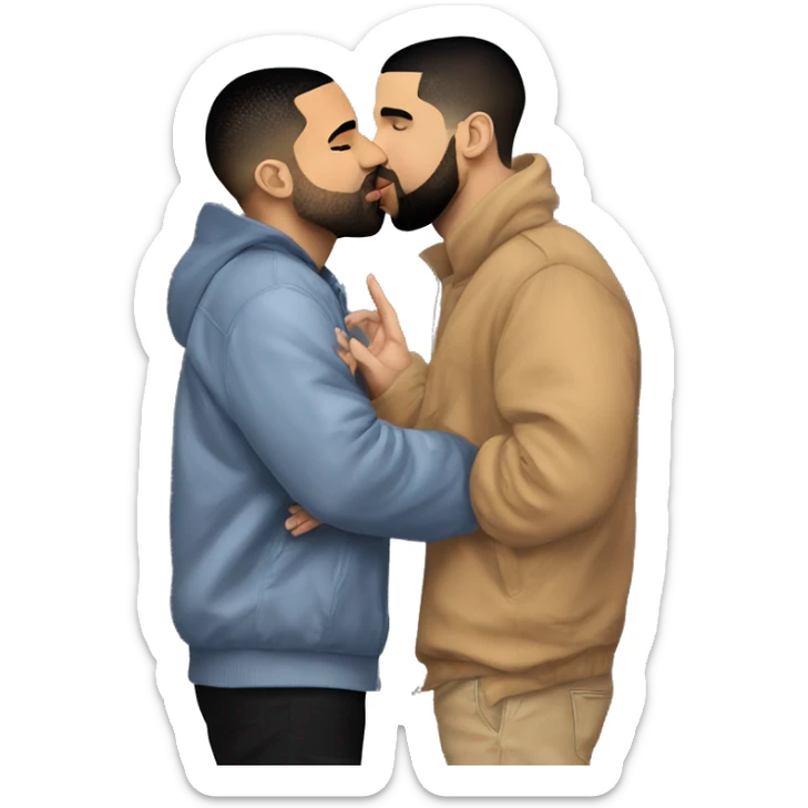 drake kissing drake kissing drake kissing drake sticker