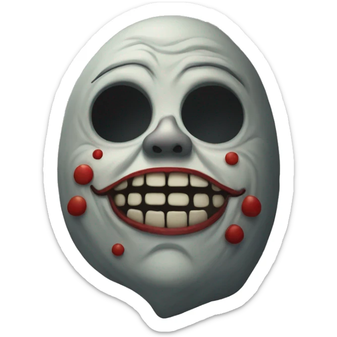 Grave with clown sticker