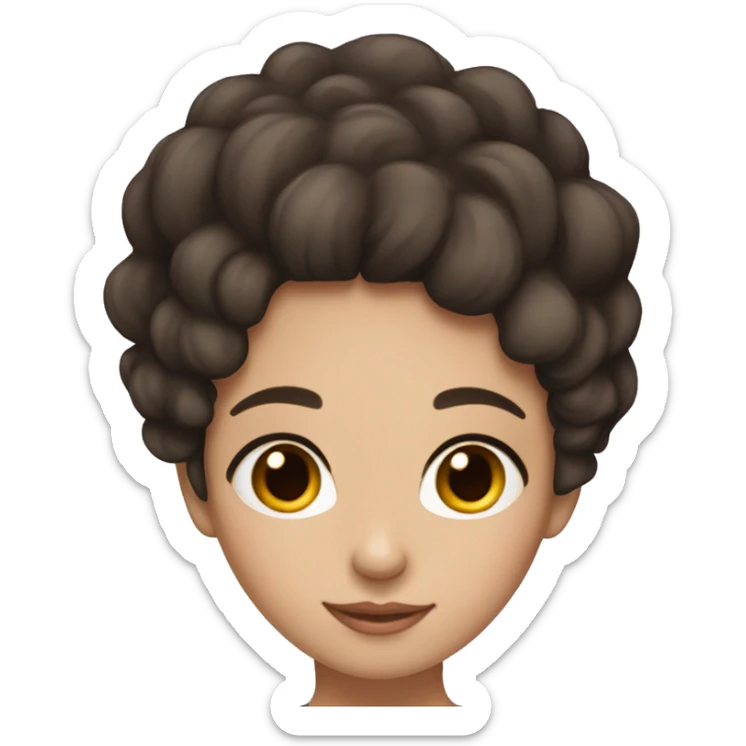 girl with dark hair, fair skin, brown eyes girl with dark hair, fair skin, brown eyes sticker