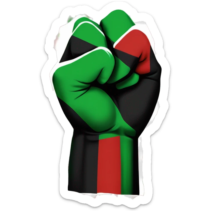 Black Power Fist and “Red and Black and Green” and Flag “Red and Black and Green Flag”- Juneteenth - “Freedom is NOT free! It Has a Cost!” sticker