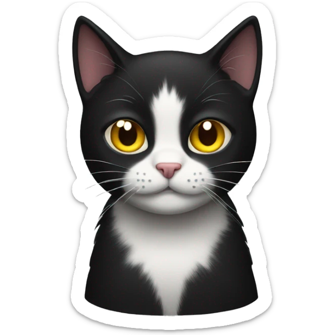 Black cat sticker