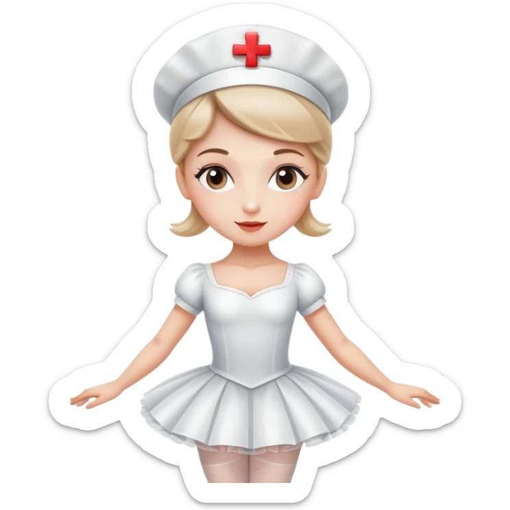 Can you make a White girl nurse who is a ballerina  sticker