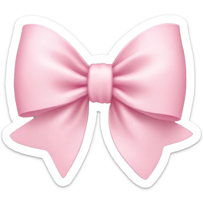 light pink bow sticker