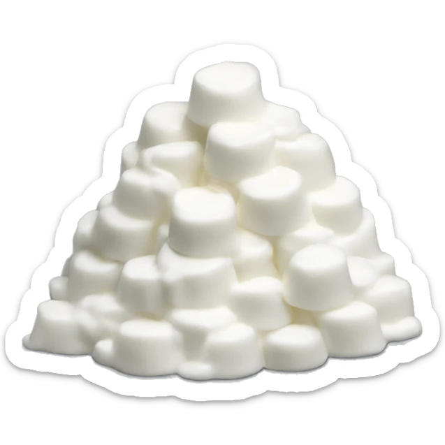 Pile of yogurt sticker