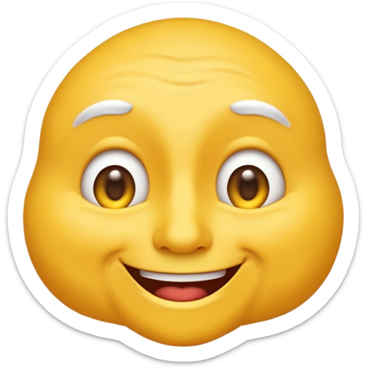 simple yellow style emoji for a  personas  "I want my wishlist...!”, - older, demanding, well connected, likes detail, and difference
Convinced over time and well read
 sticker