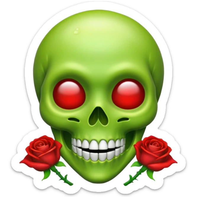 Pilot alien emoji ghost emoji skull emoji wet rose emoji laughing emoji sticker