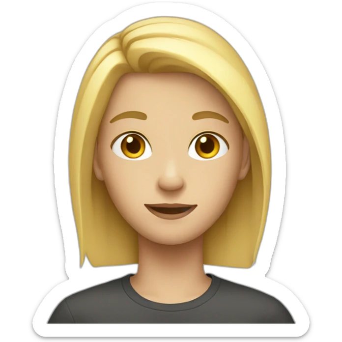 teenager with blond hair  sticker