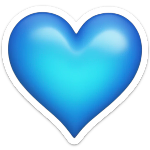 Blue heart sticker