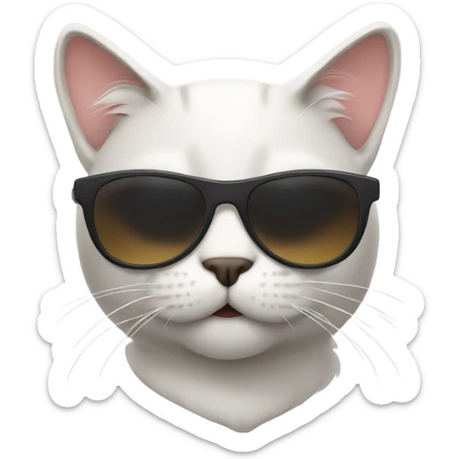 Cat with sunglasses sticker