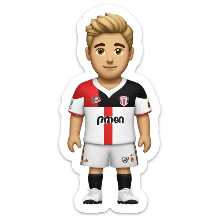 homem gordo branco com camiseta do sao paulo futebol clube sticker