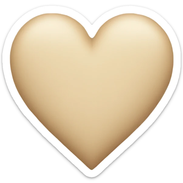 Beige heart sticker