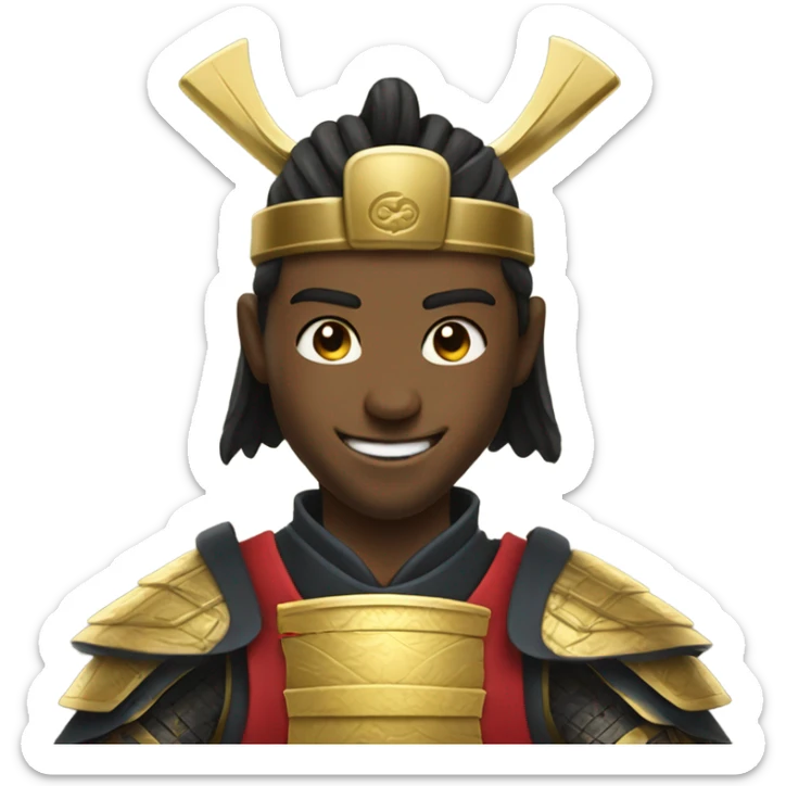 gold teeth samurai sticker
