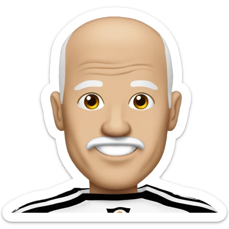 Bald old white skinned Steelers fan no facial hair sticker