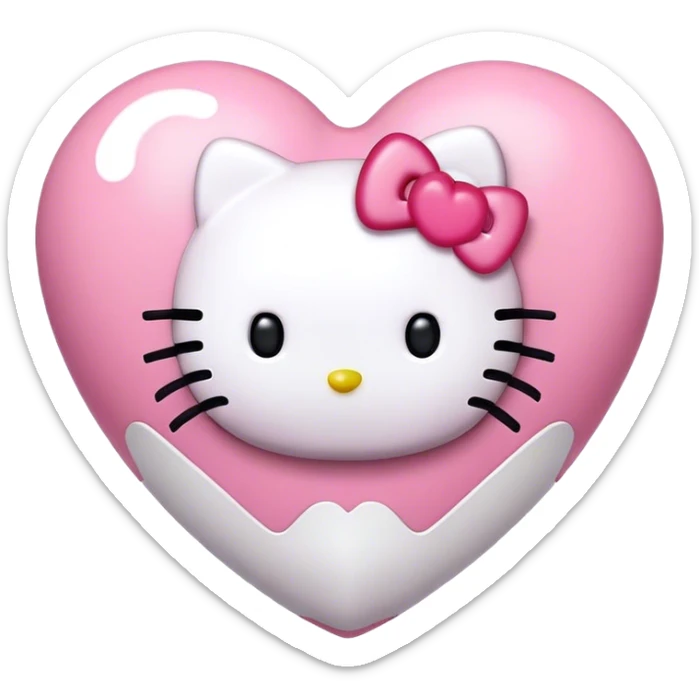 Hello kitty heart  sticker