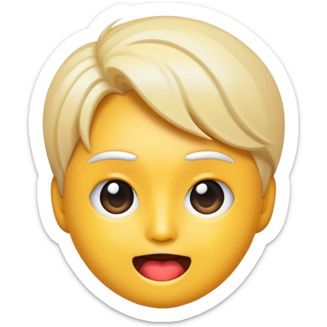 Cinematic Realistic K-pop Pop Culture Emoji, depicted with a modern, stylish portrayal capturing the essence of the K-pop phenomenon rendered with sleek textures and dynamic, vivid lighting. sticker