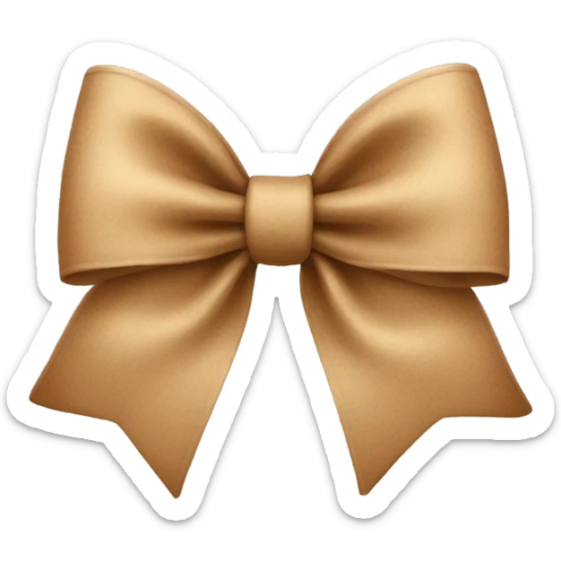Light Brown bow  sticker