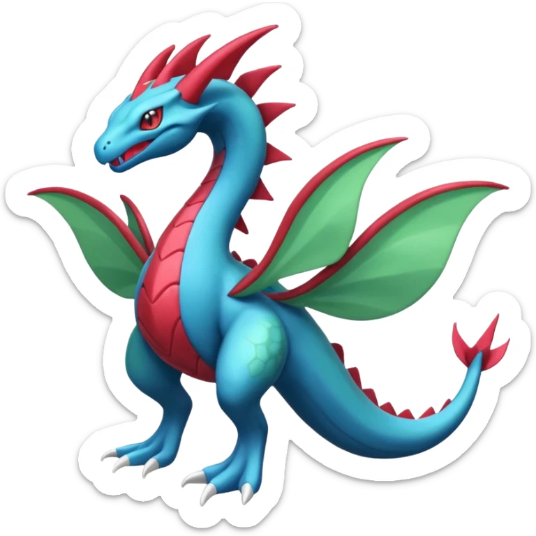 Salamence-Cresselia-Zygarde-Fakémon-fusion, full body sticker