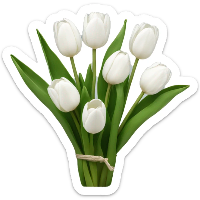 white tulips sticker