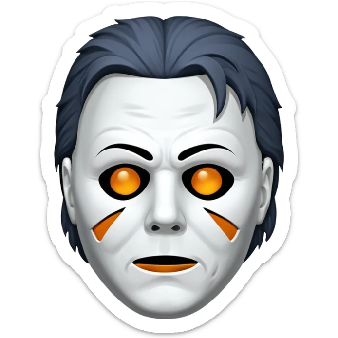a máscara DO MICHAEL MYERS está muito feia, não está fiel ao personagem  sticker