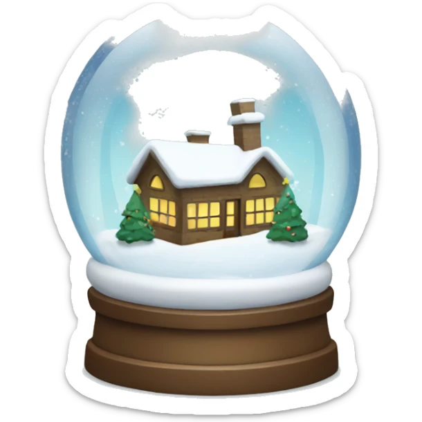 Christmas snowglobe sticker