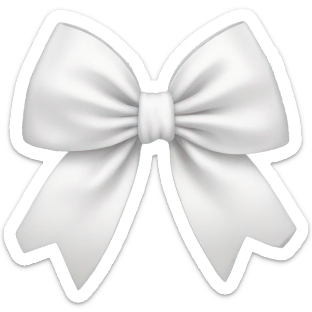 white bow sticker