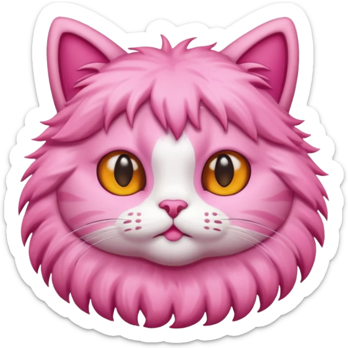 Pink cat sticker