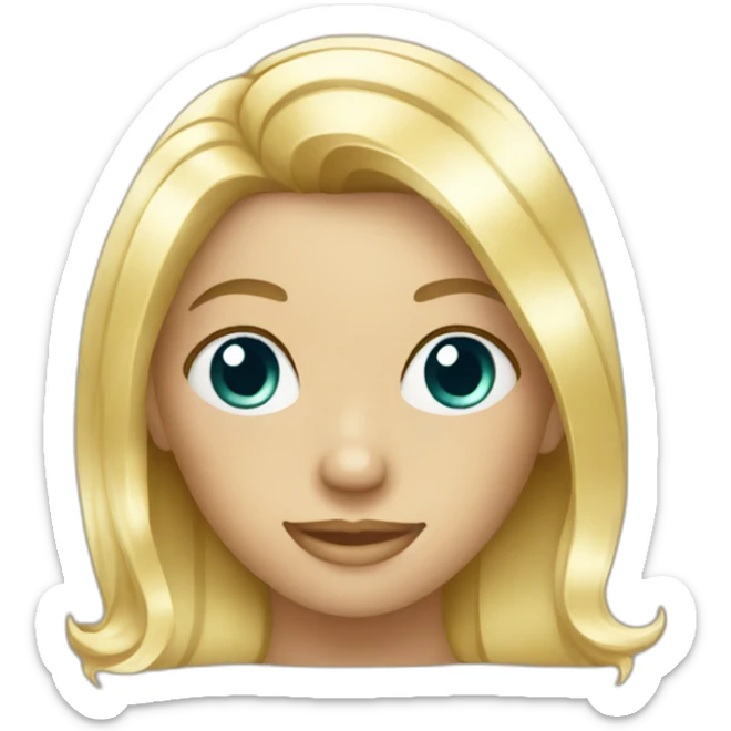 diamond with blond hairs sticker