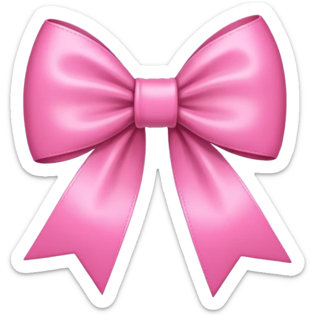 Pink bow sticker