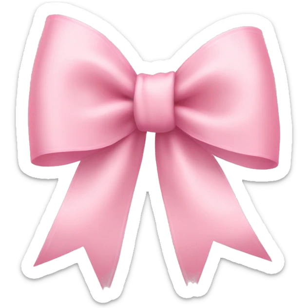 light pink ribbon bow sticker