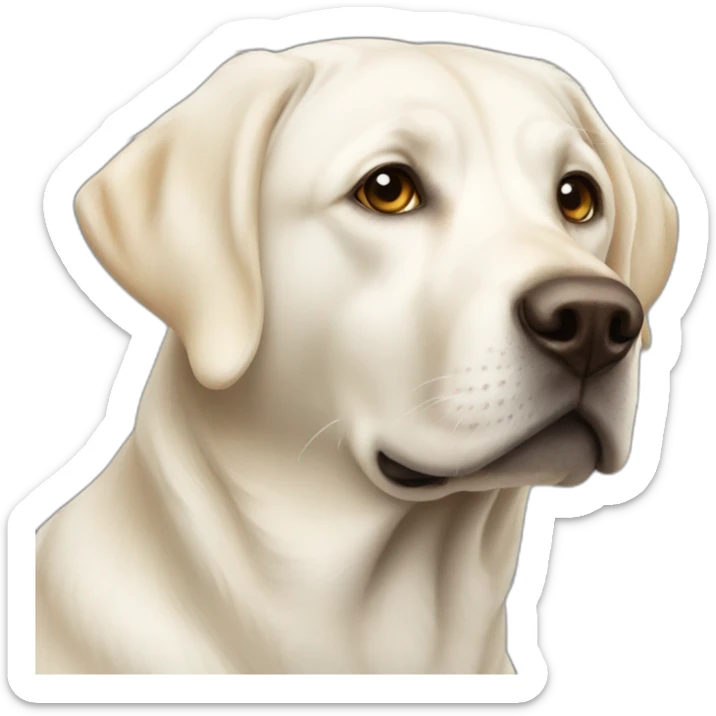 white labrador sticker