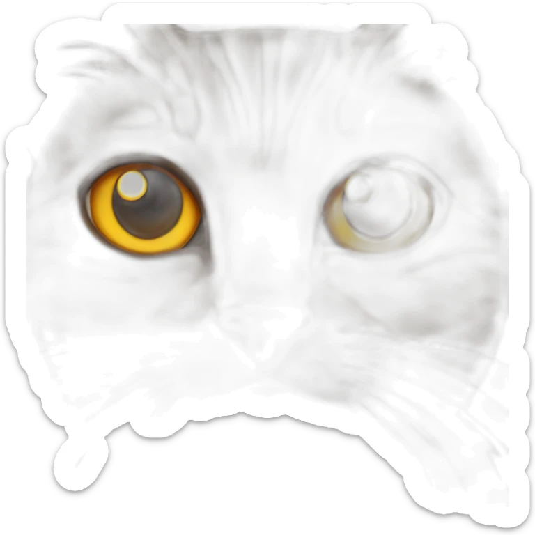 american short hair cat- tabby- a little bit fat- brown yellow eyes- the distances between eyes is a little bit far- dark orange hair- fluffy- looks cute - looks middle aged sticker