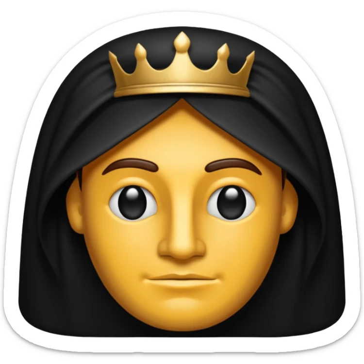 un emoji de emperador supremo de las sombras pero q sea mas un logo solo de una sombra sin cara sticker