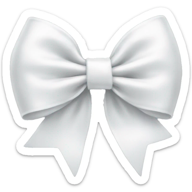 white bow sticker