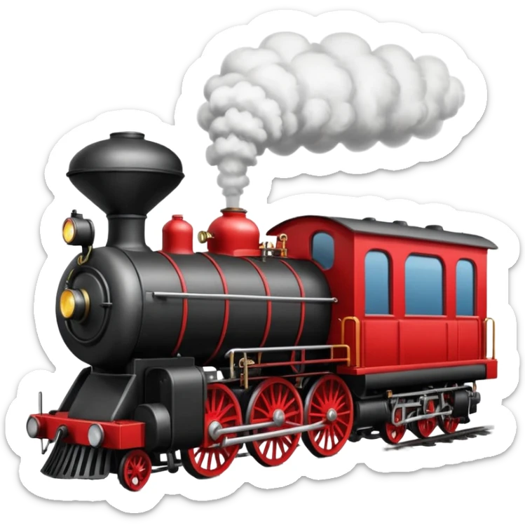 Give me a 0-5-0 locomotive and put an ostrich body and head on the steam engine of the train and put a toilet on top second train car  sticker