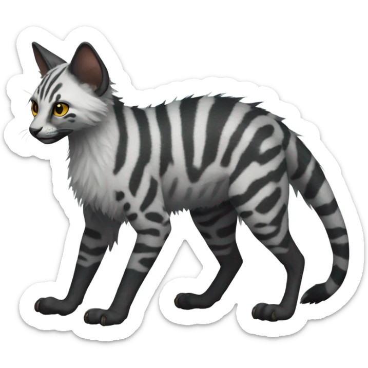 Modern Feral Rare Fantasy Vernid-Trico-species by LiLaiRa, random markings, full body sticker