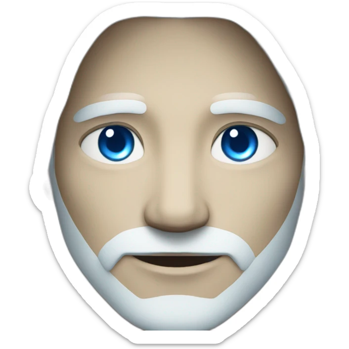 male nordic pleiadian with long white hair and blue eyes sticker