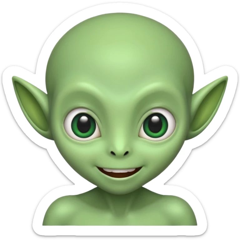 I want you to create an alien just like kaddu from movie koi mil gya sticker