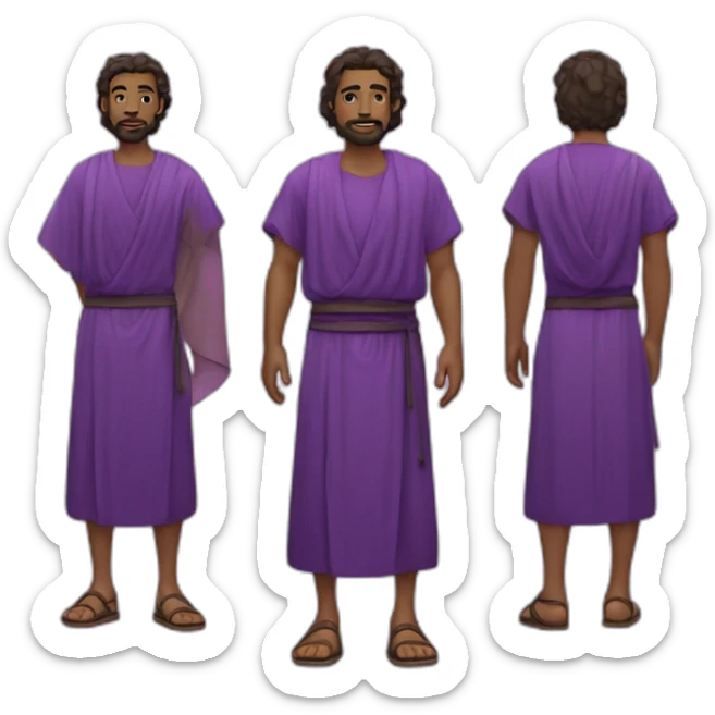 Stylish purple garments of Biblical Aaron, just garments without the man sticker