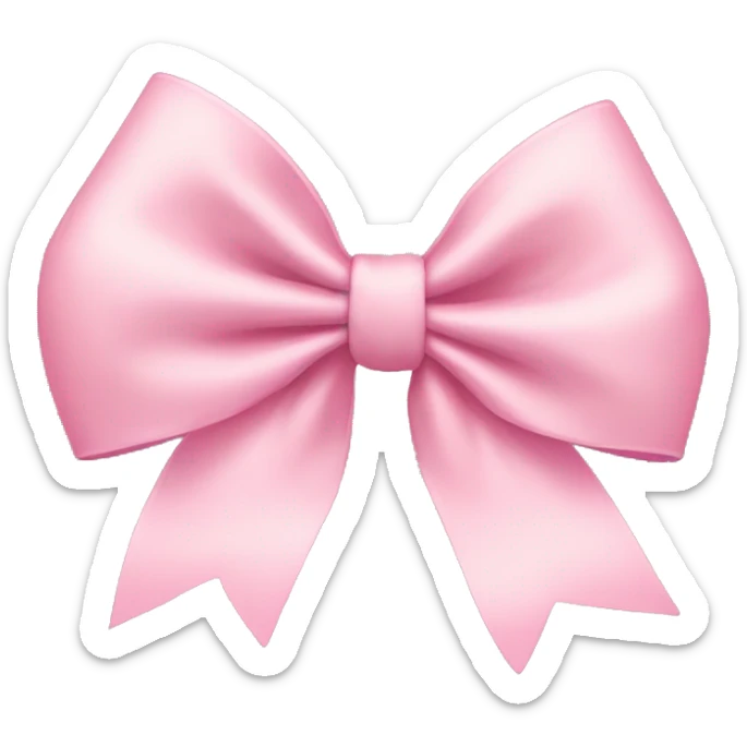 A light pink bow sticker