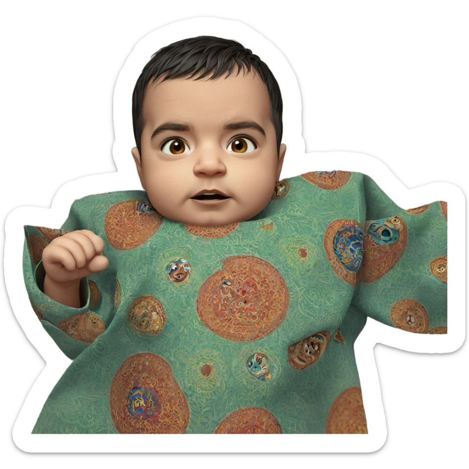 male portrait with gaze sticker