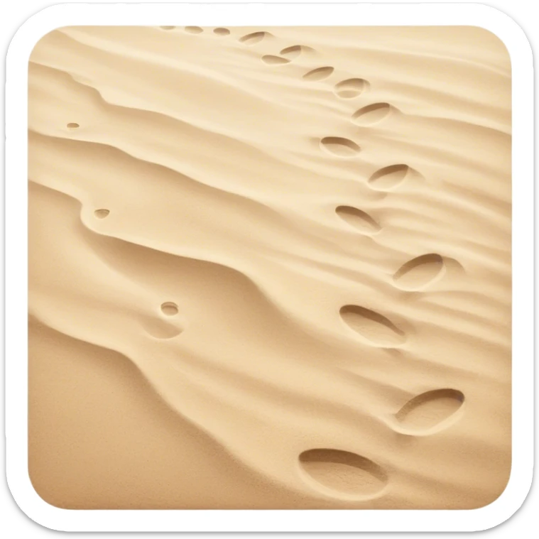 **Baby footsteps lead ahead of larger ones**, as if guiding the adult forward.  on sand sticker