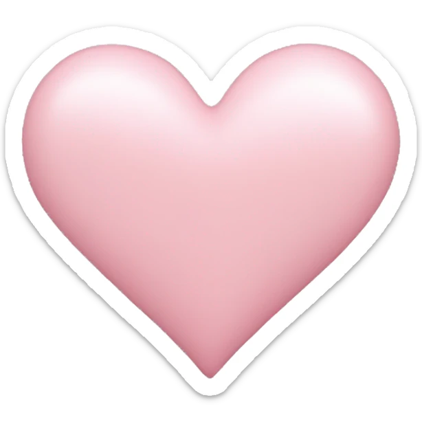 Light pink heart sticker