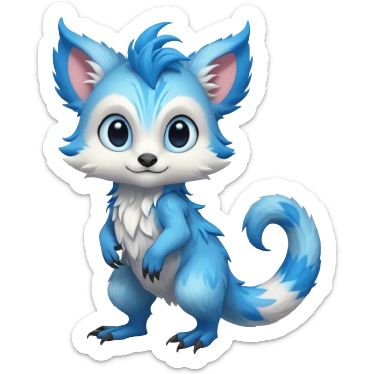 Cool cute fantasy Fionbri-Vernid-creature by LiLaiRa & Falvie full body sticker