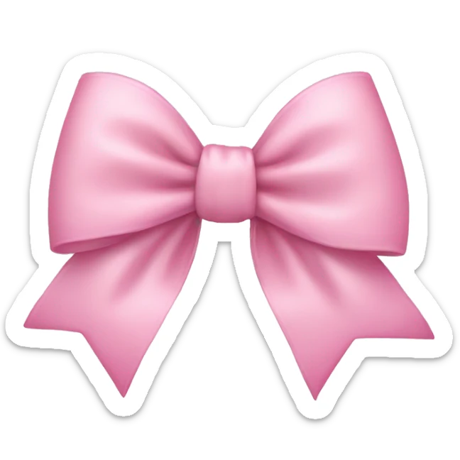 Light pink bow sticker