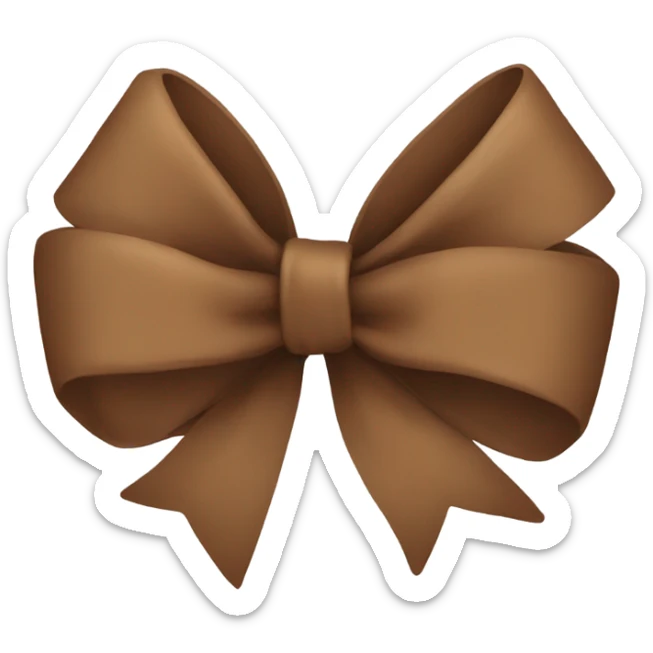 Brown bow sticker