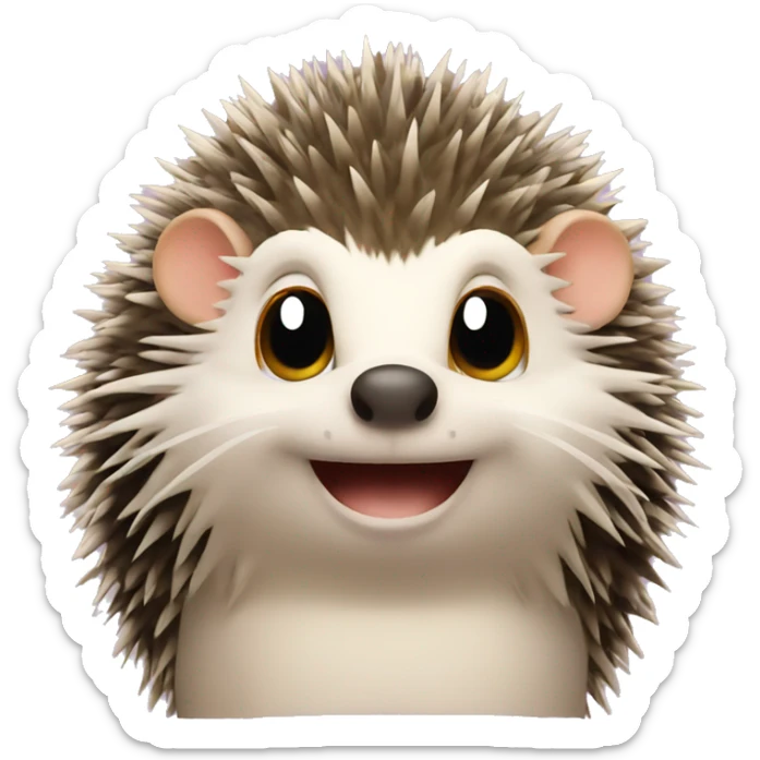 hedgehog saluting sticker