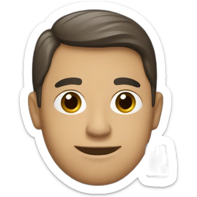 Man with an iphone in the right hand and a portugal flag in the left hand sticker