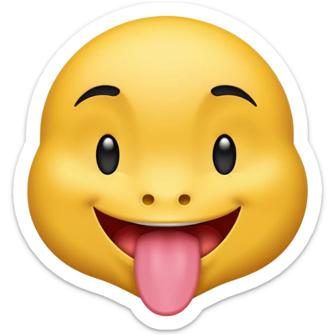 combine smirking face emoji and face savoring food emoji into a single expressive emoji blending sly confident smirk with tongue out satisfied expression no text sticker