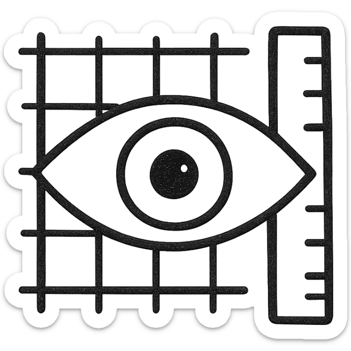  Stylized Eye + Grid + Ruler sticker