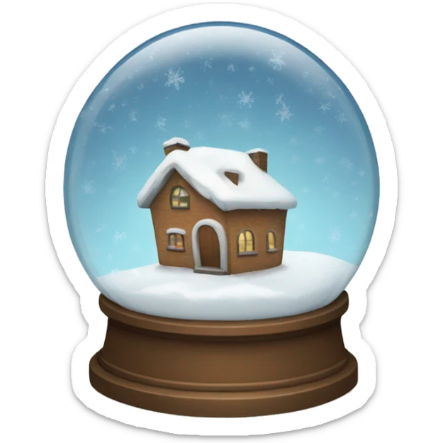 Snow globe sticker